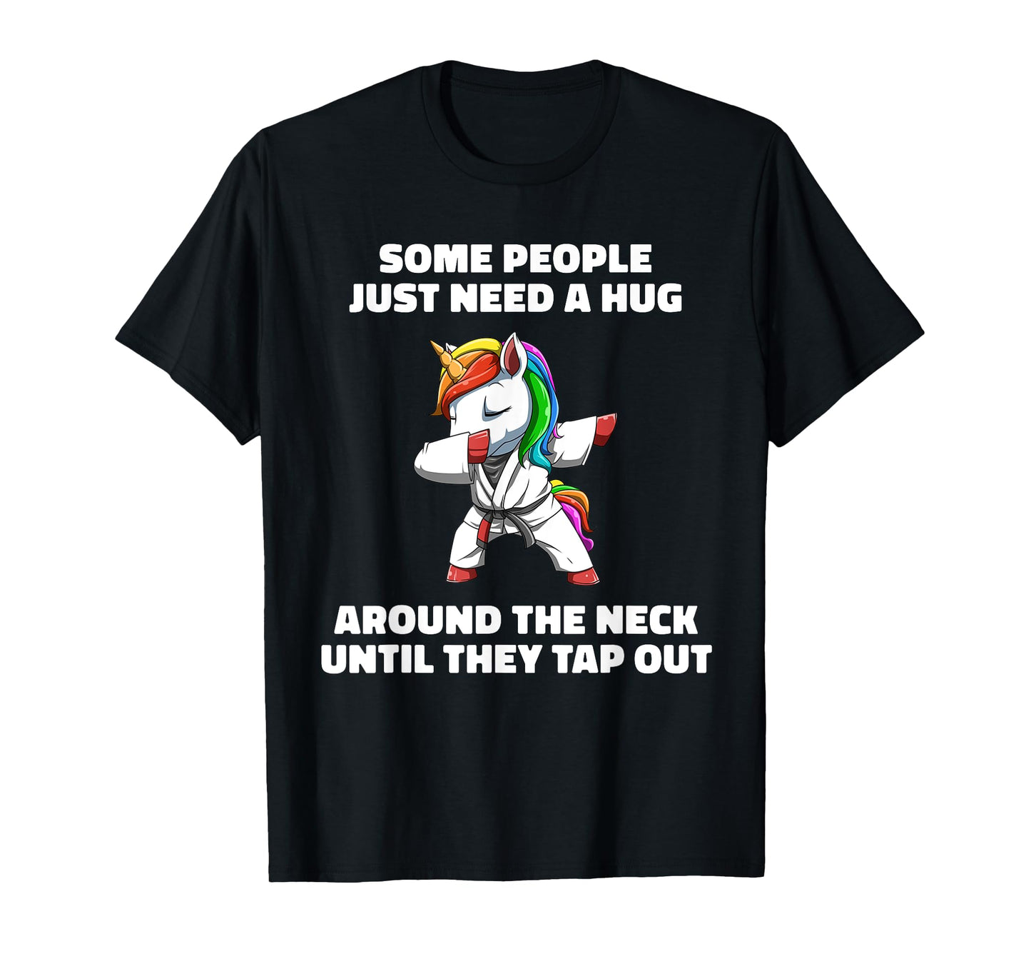Funny Jiu Jitsu Choke Hug - Unicorn BJJ Grappling T-Shirt