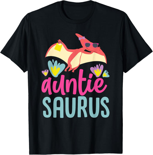 Auntie Saurus Rex Funny Dinosaur Women Aunt T-Shirt