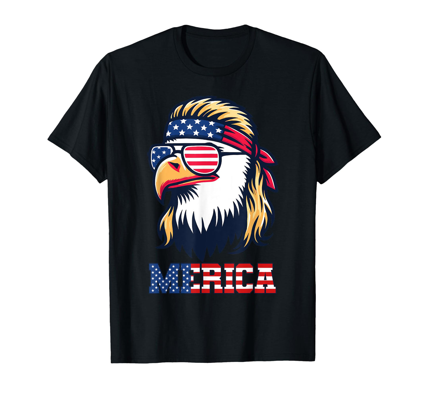 Merica Eagle Patriotic American Flag USA 4th of July T-Shirt