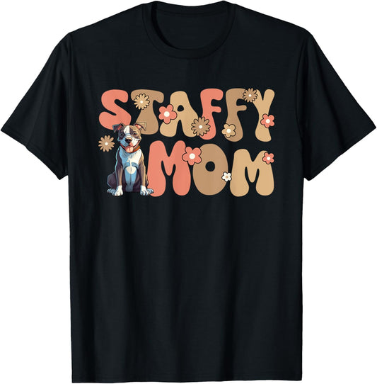 American Staffordshire Terrier World's Best Staffy Mom T-Shirt