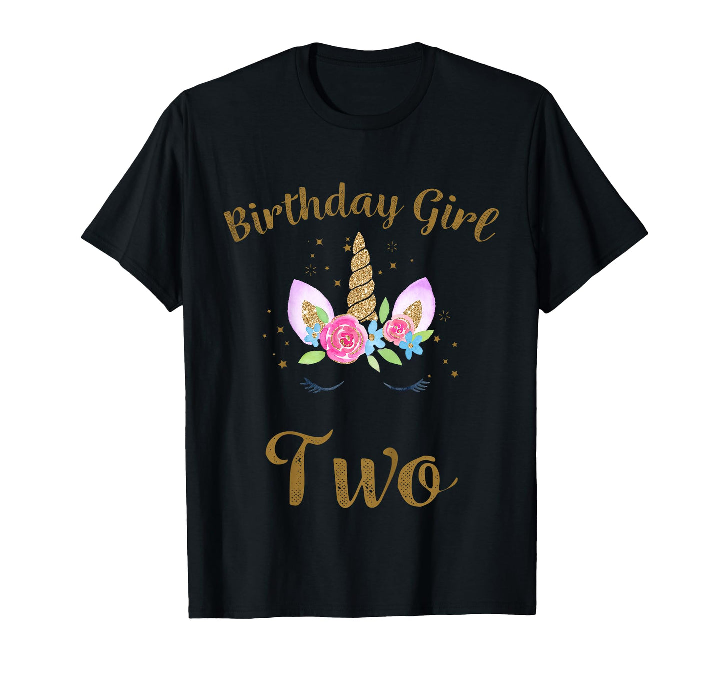 Kids 2nd Birthday Girl Unicorn Shirt Second Birthday Outfit T-Shirt