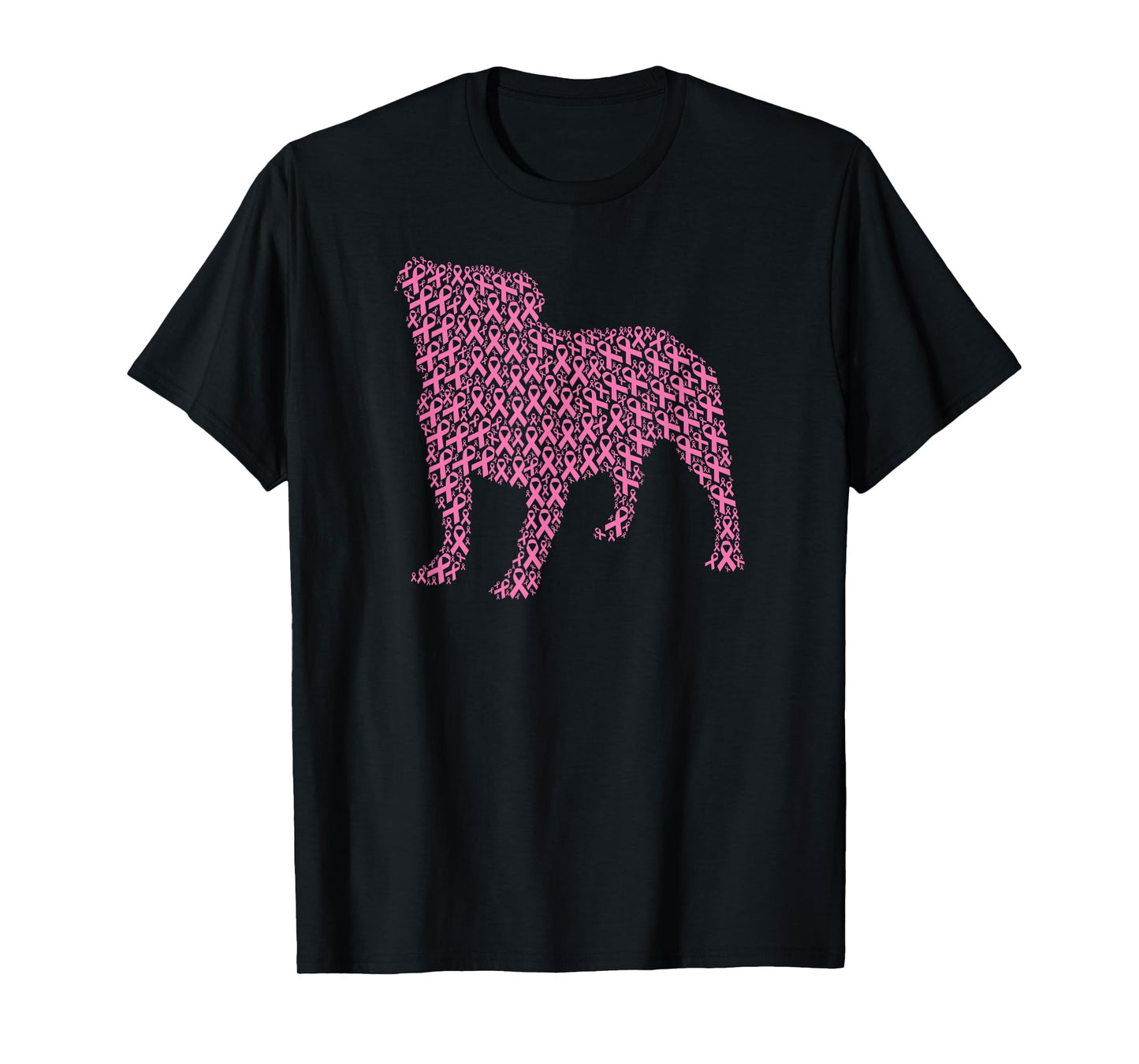 Breast Cancer Awareness Pink Ribbon & Survivor - Bulldog T-Shirt