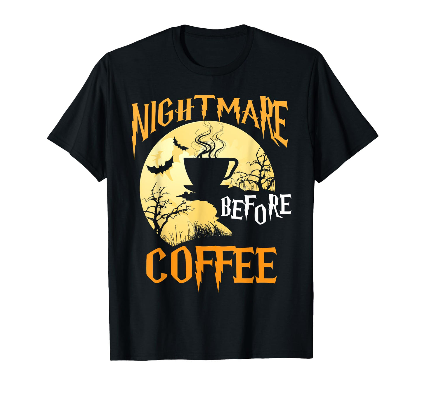Cute Nightmare Before Coffee Halloween Shirt Funny Mug Gift T-Shirt