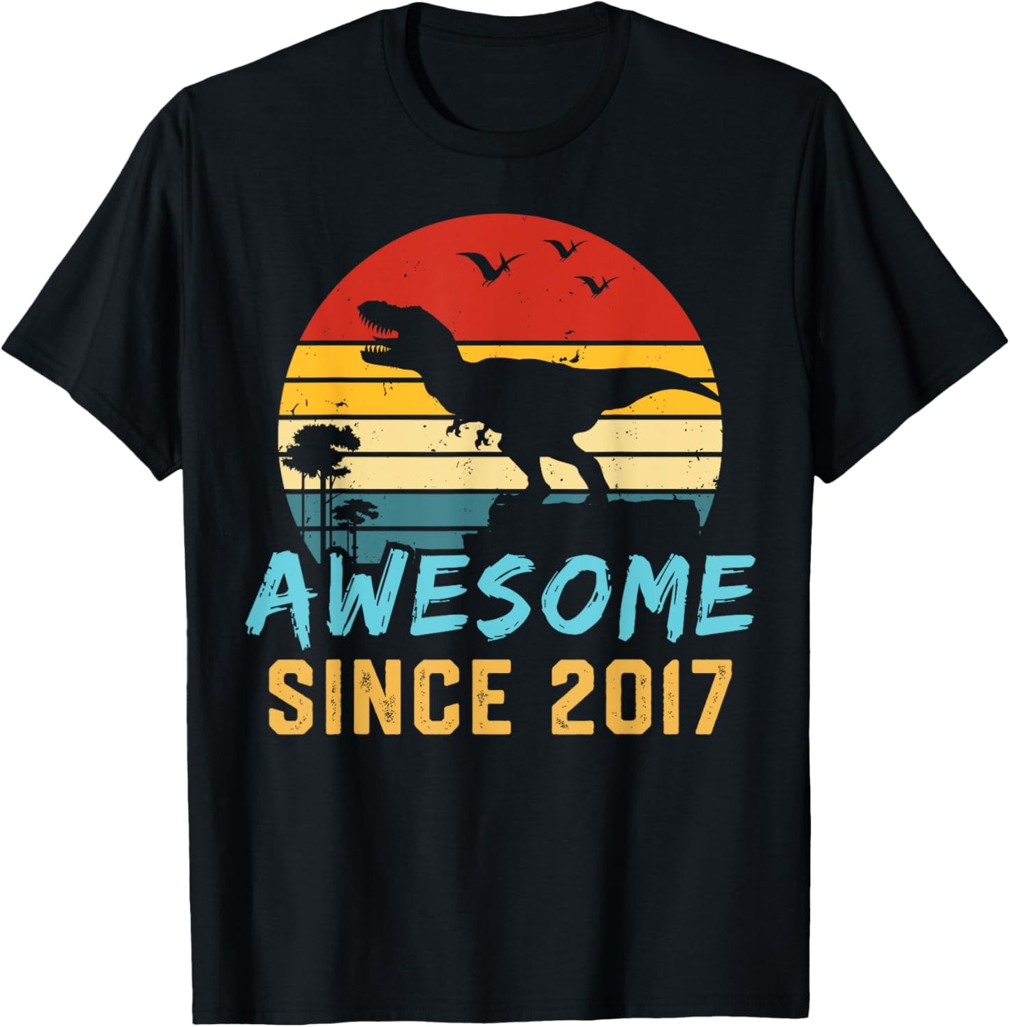 Eight 8yr BDay Son Boy Dinosaur 2017 8th 8 Year Old Birthday T-Shirt