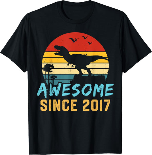 Eight 8yr BDay Son Boy Dinosaur 2017 8th 8 Year Old Birthday T-Shirt