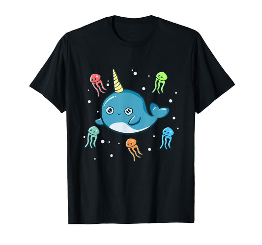 Narwhal Jelly Fish Shirt Unicorn of The Sea Jellyfish PJ Tee T-Shirt