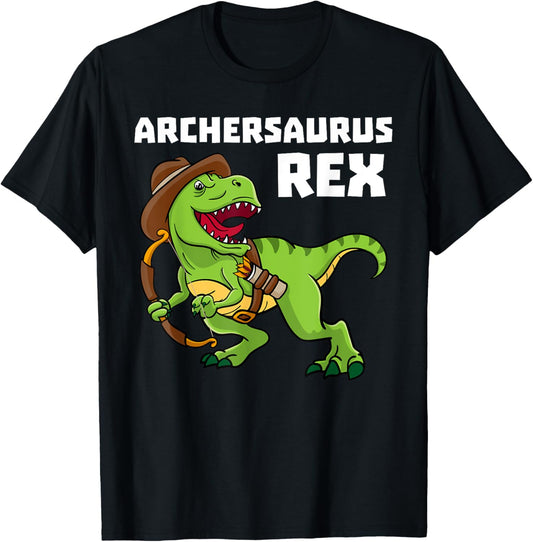Archer Archery Dinosaur Bowmen Bow Toxophilite Arrow Dino T-Shirt