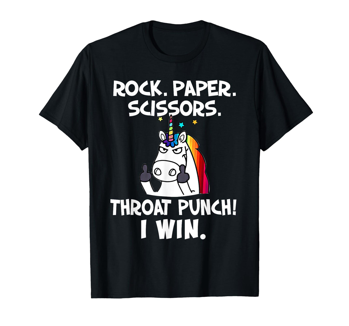 Rock Paper Scissors With The Coolest Unicorn Ever T-Shirt