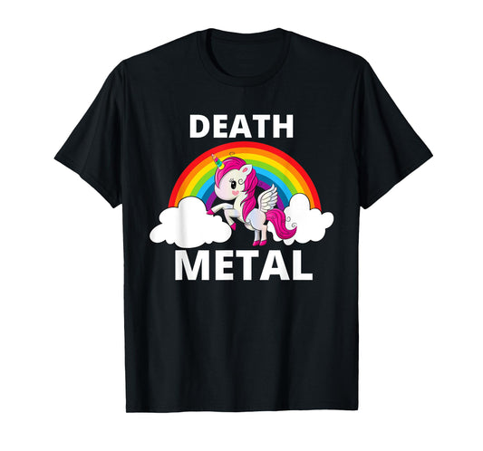 Death Metal Unicorn Rainbow Heavy Metal T-Shirt