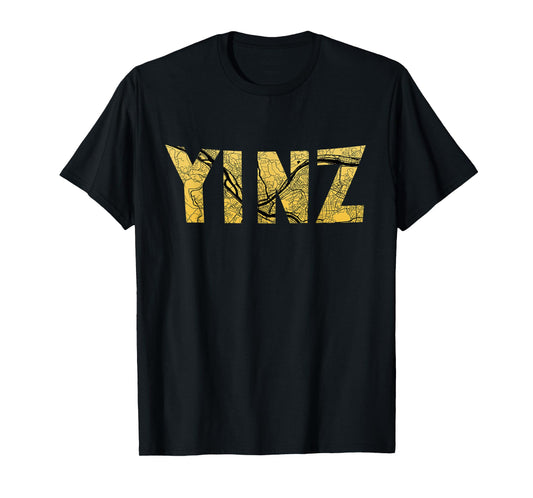 YINZ Pittsburgh Map 412 Yinzers T-Shirt