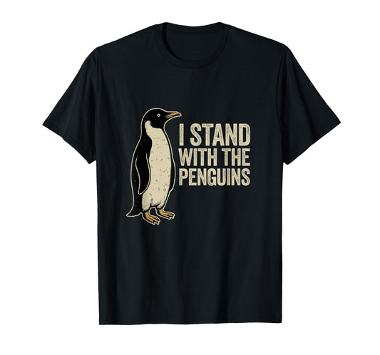 I Stand With The Penguins Vintage Protest Statement T-Shirt