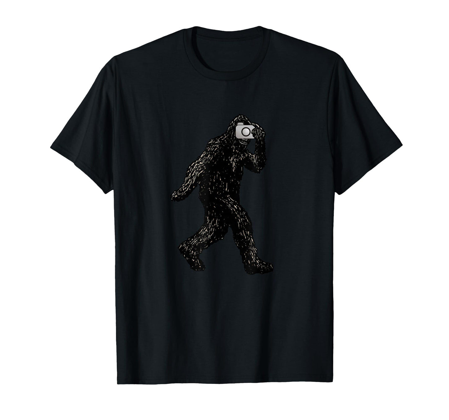 Bigfoot With Camera - Funny Photography Selfie T-Shirt