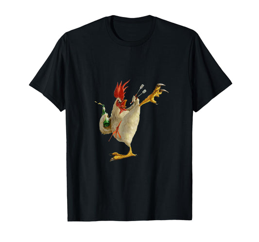 Funny Karate Chicken Action-Packed Humor Design T-Shirt