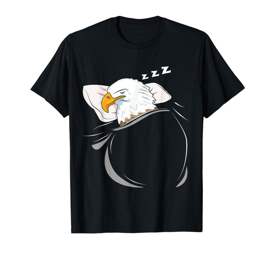 Eagle Sleeping Animal Pajamas Nap PJs Outfit Gift Bald Eagle T-Shirt