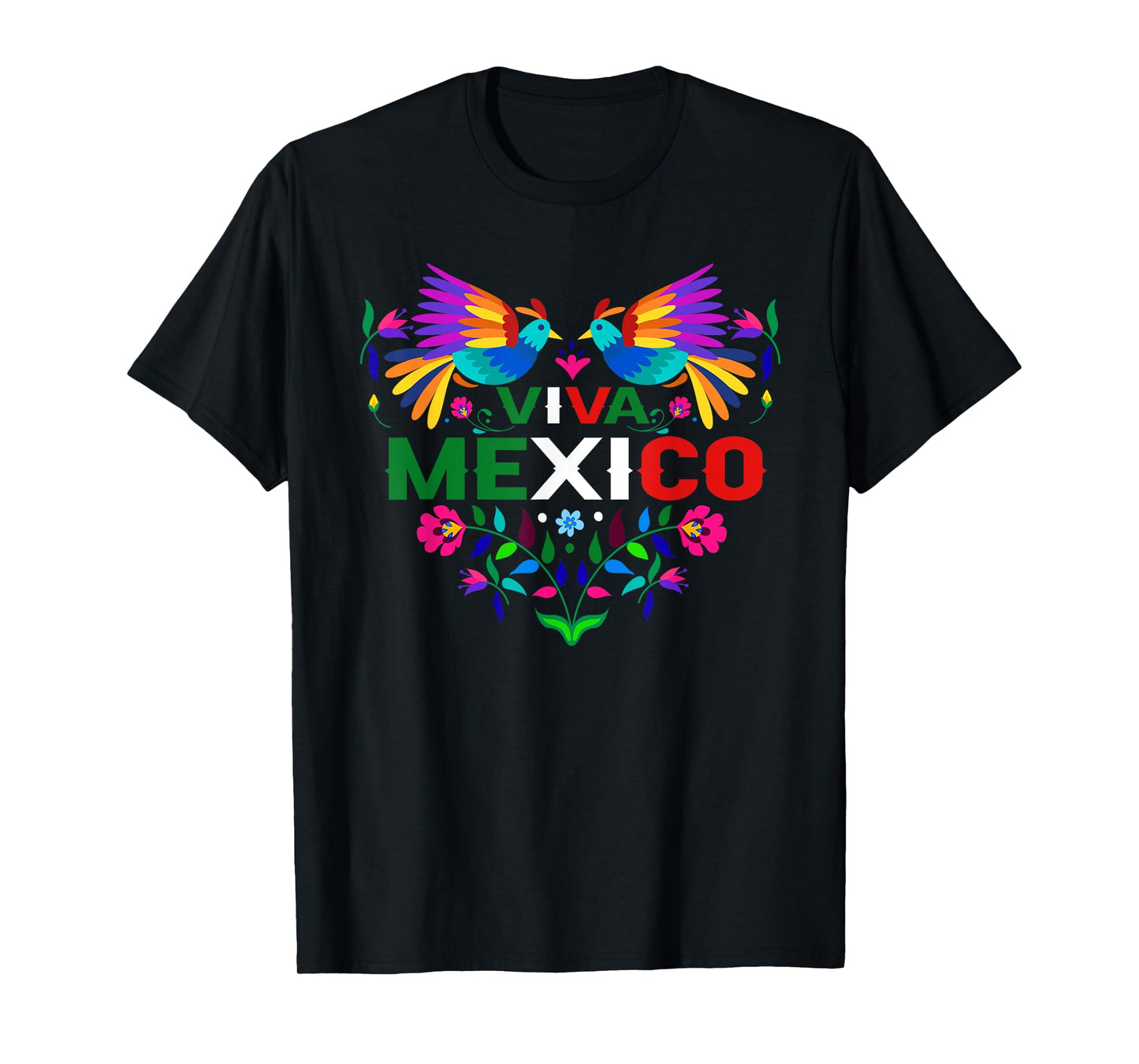 Viva Mexico Otomi Bird Proud Mexican Independence Day T-Shirt