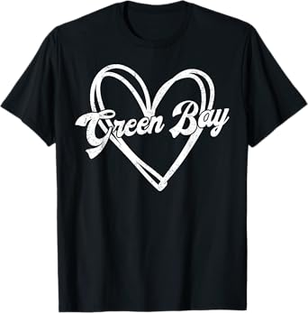 Green Bay Heart Women Girl Kid T-Shirt
