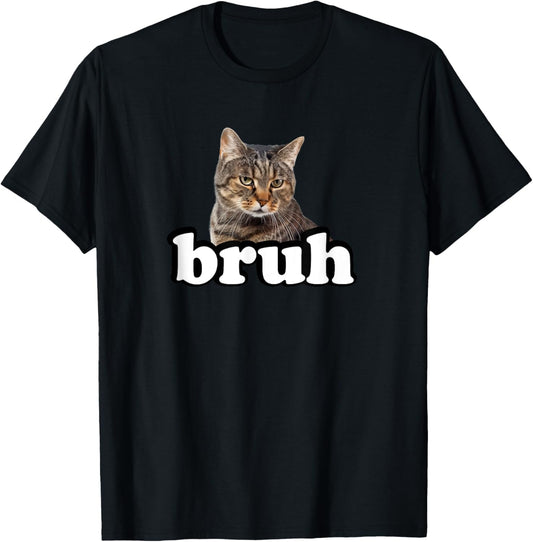 Bruh Kids Brown Tabby Cat Lover T-Shirt
