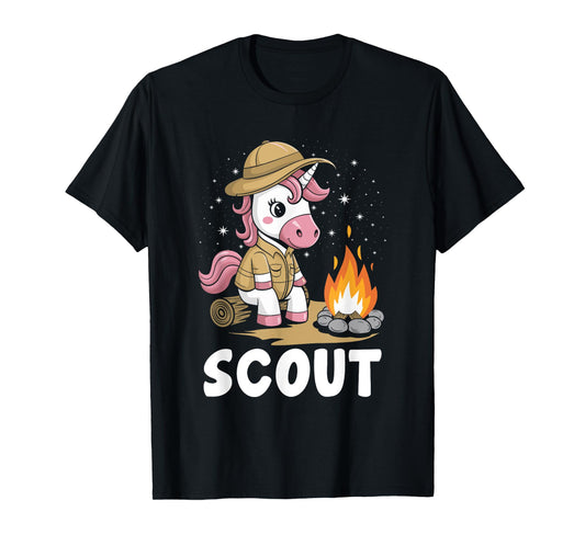 Unicorn Scout Camping Scouting Scouts Camper T-Shirt