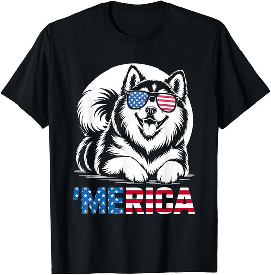 Siberian Husky 4th Of July Merica Dog Siberian Husky America T-Shirt