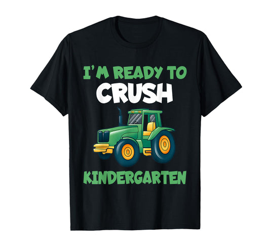 Kindergarten Kids Farm Back to School Shirt Tractors Gifts T-Shirt