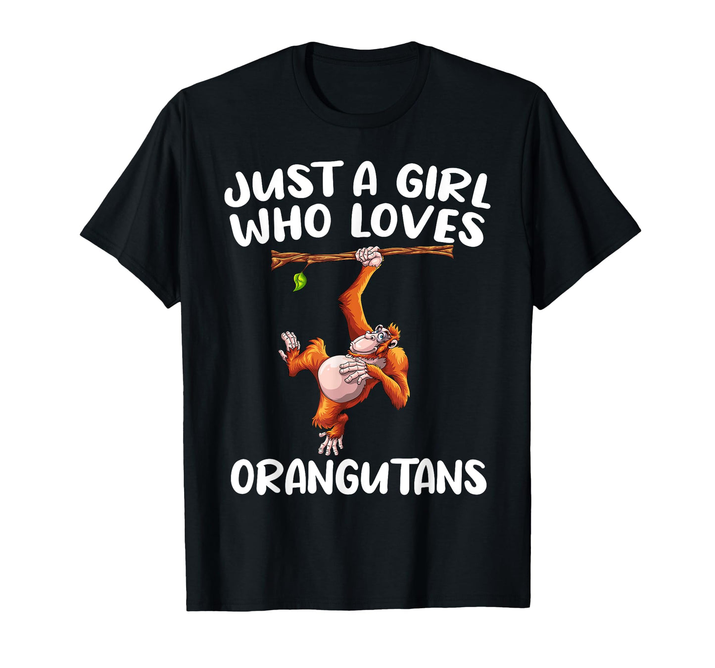 Funny Orangutan Art For Girls Women Monkey Orang Ape Lover T-Shirt