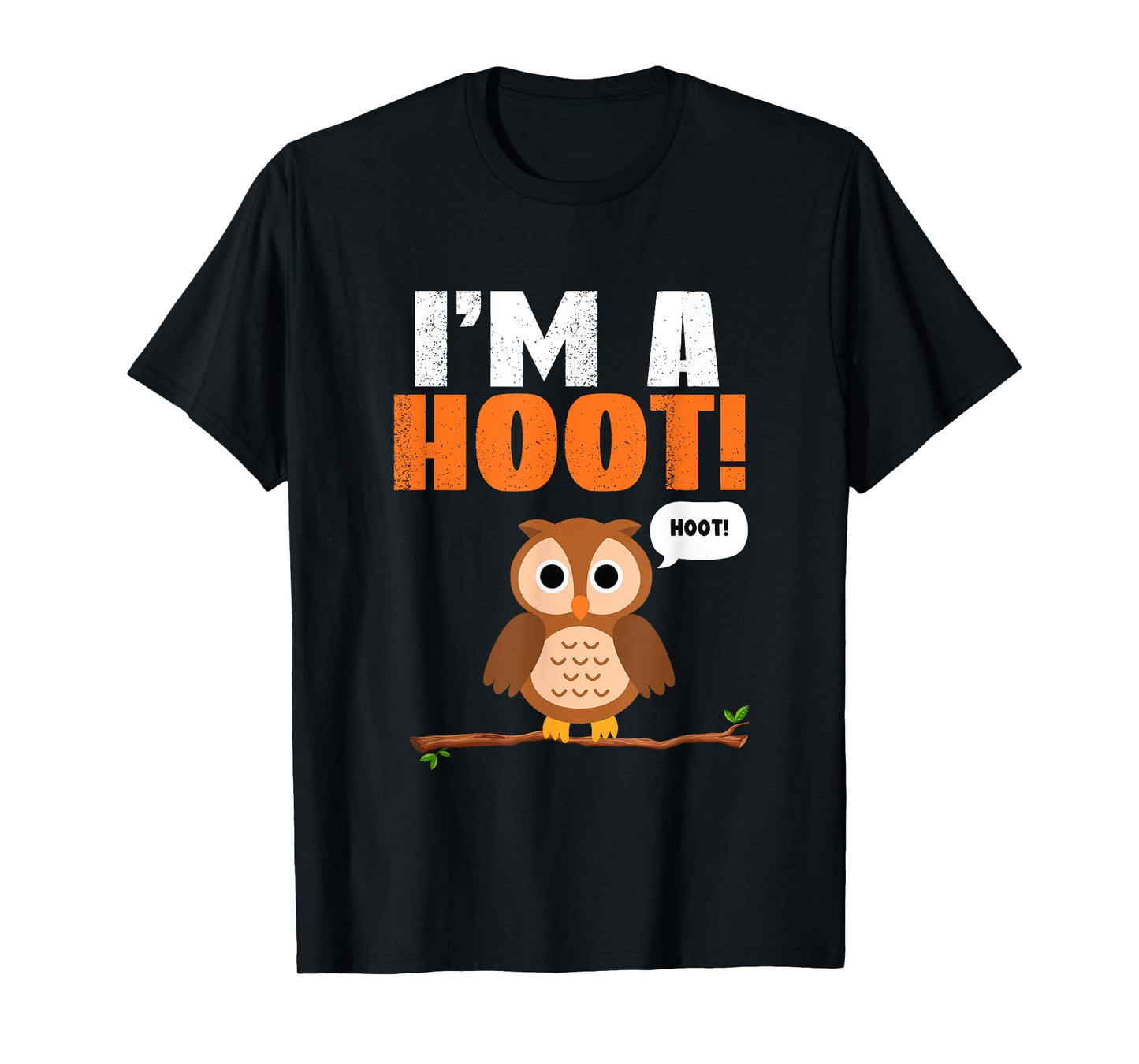Cor Designs Kids Unisex-Adults Hooting Owl T-Shirt