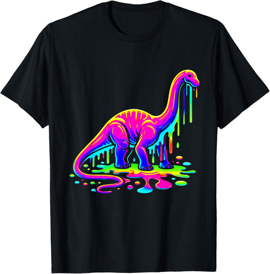Brachiosaurus Ice Cream Drippy Melting liquid T-Shirt
