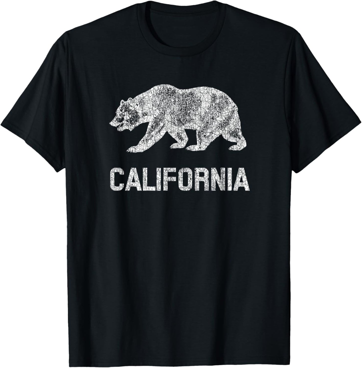 California Republic Flag Distressed Bear T-Shirt
