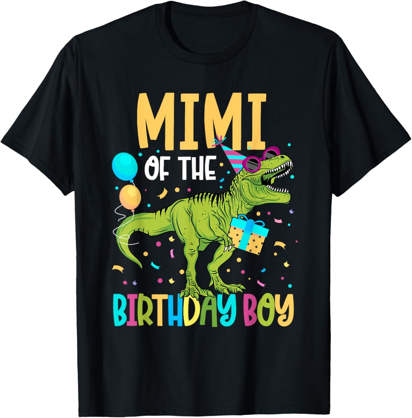 Mimi Of The Birthday Boy Family Matching Dinosaur Squad T-Shirt