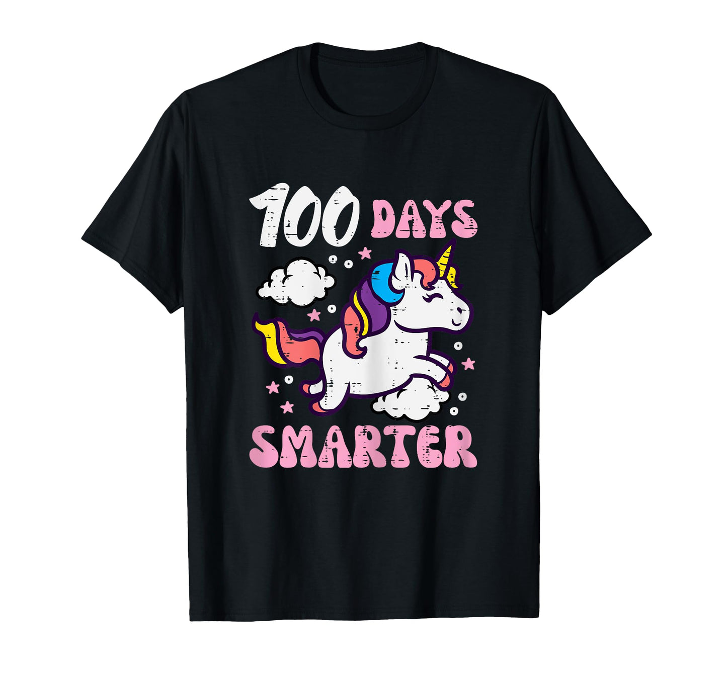 100 Days Smarter Unicorn 100th Day School Toddler Girls Kids T-Shirt
