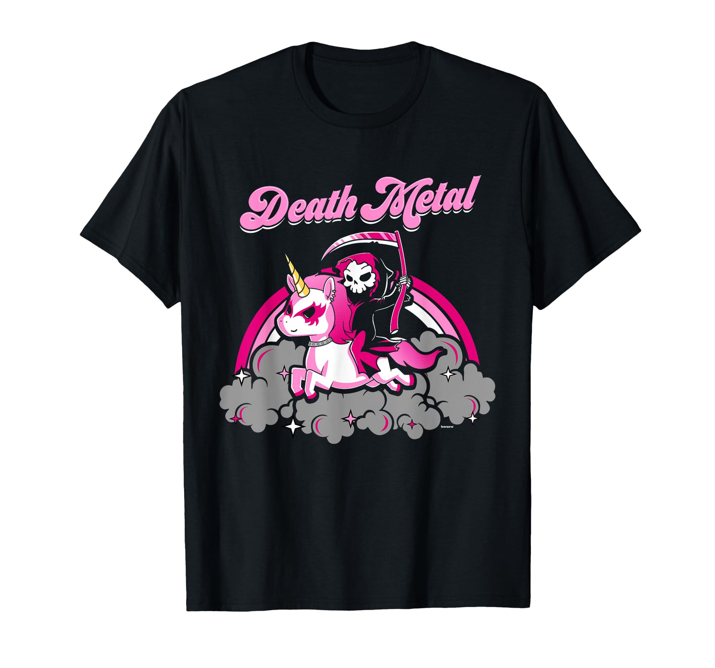 Unicorn Death Metal Rocker Go To Hell Shirt Pink T-Shirt