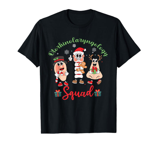 Otolaryngologist Squad ENT Nurse Christmas Xmas Holiday T-Shirt