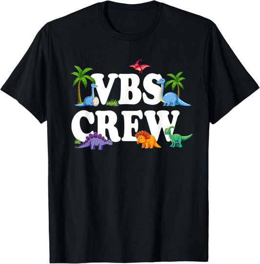 VBS Crew 2025 Vacation Bible School Dinosaur T-Shirt