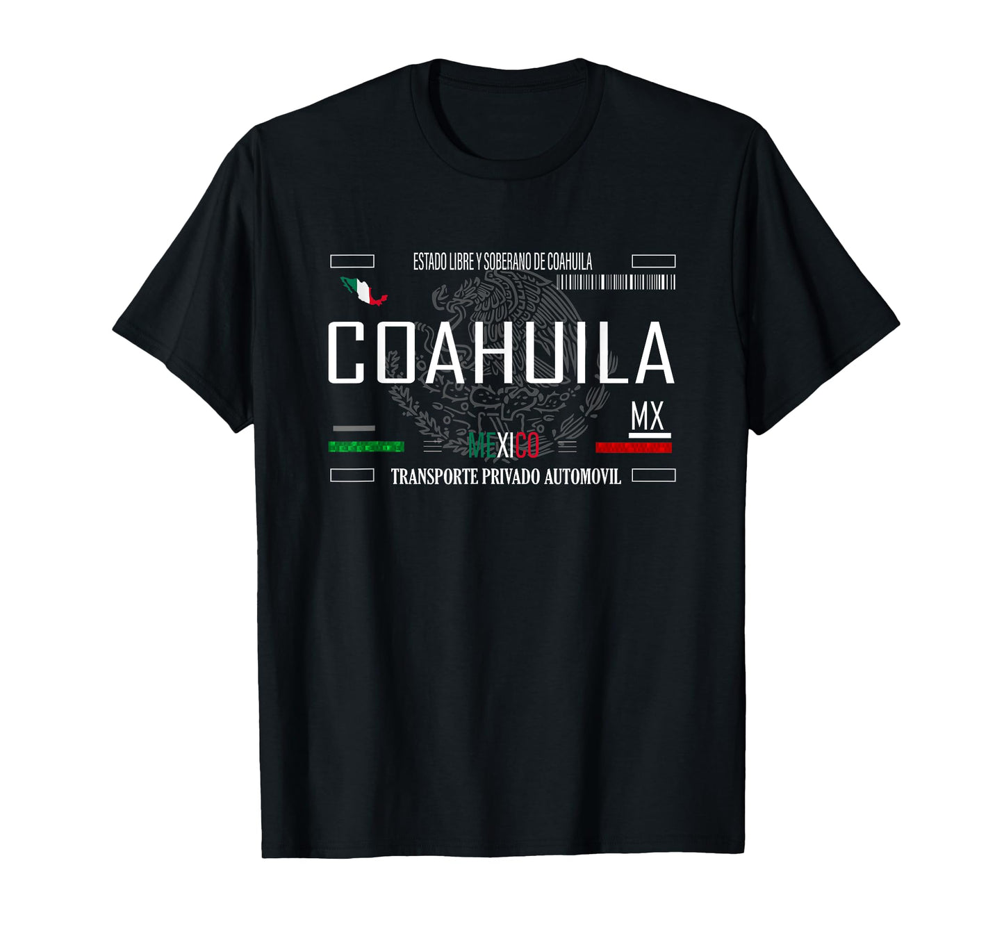 COAHUILA Mexico License Plate Aesthetic COAHUILA T-Shirt