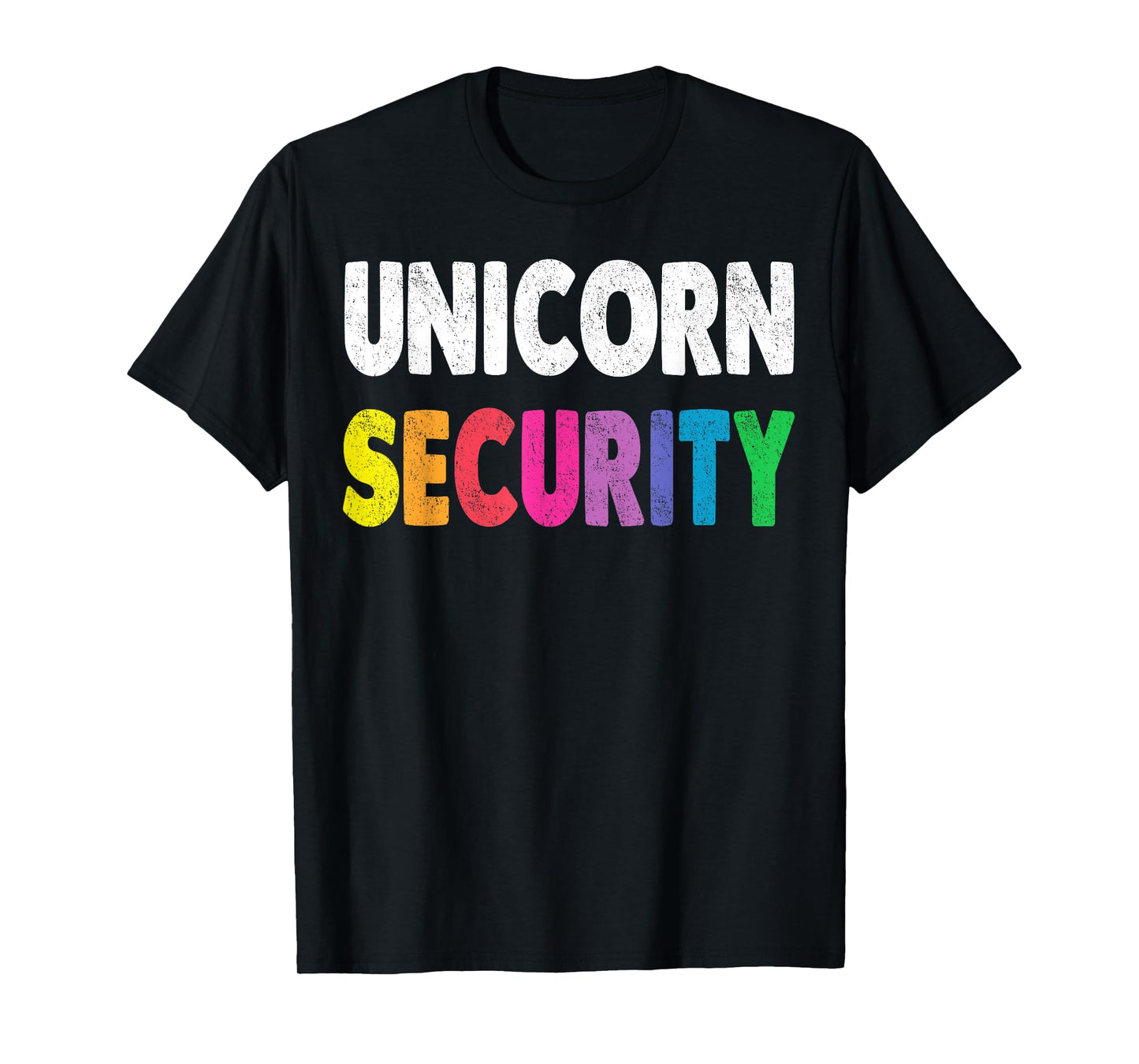 Halloween Dad Mom Daughter Adult Costume Unicorn Security T-Shirt