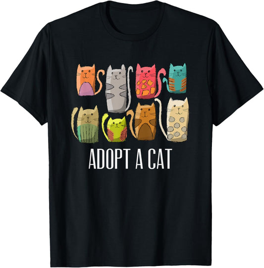Adopt a Cat Shirt Cat Rescue Cat Adoption T-Shirt