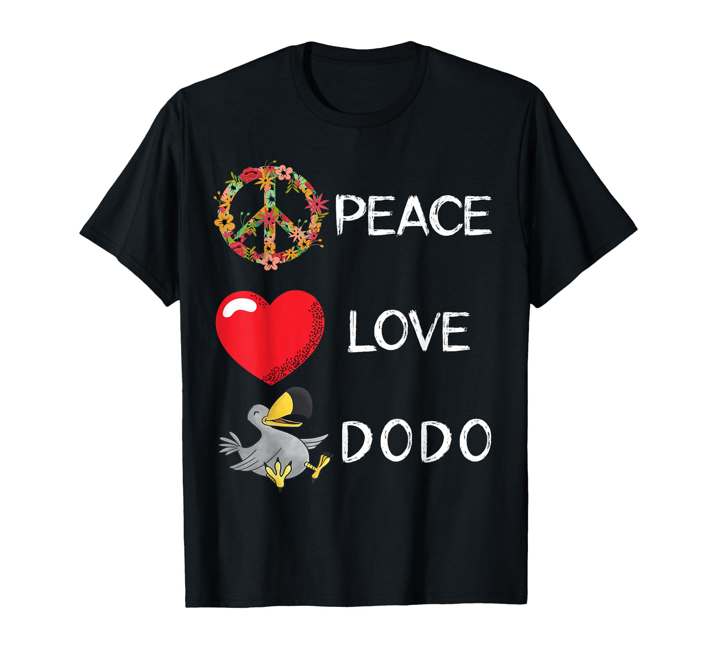 Dodo Bird Love Peace Extinct Flightless Dronte Bird Watcher T-Shirt