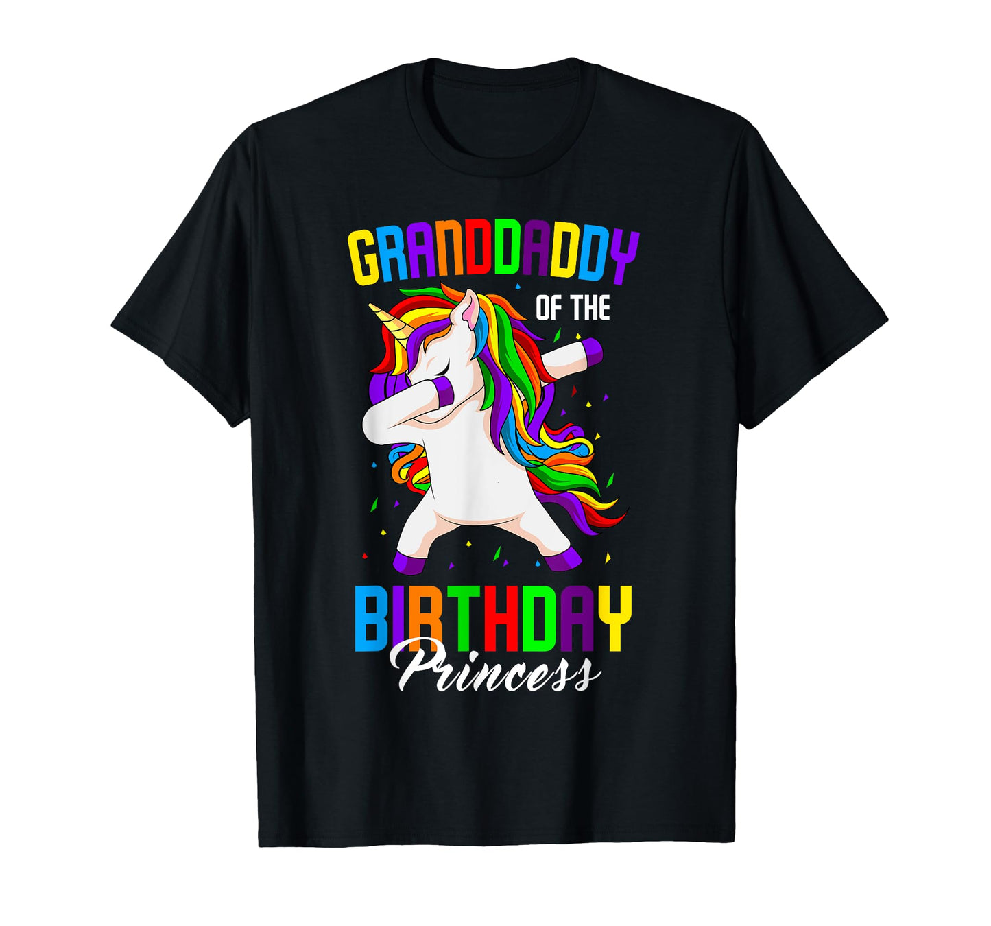 Granddaddy of the Birthday Princess Unicorn Dabbing Party T-Shirt