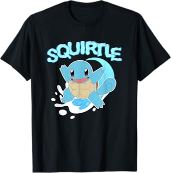 Pokémon Squirtle Riding A Wave Cute Shot T-Shirt