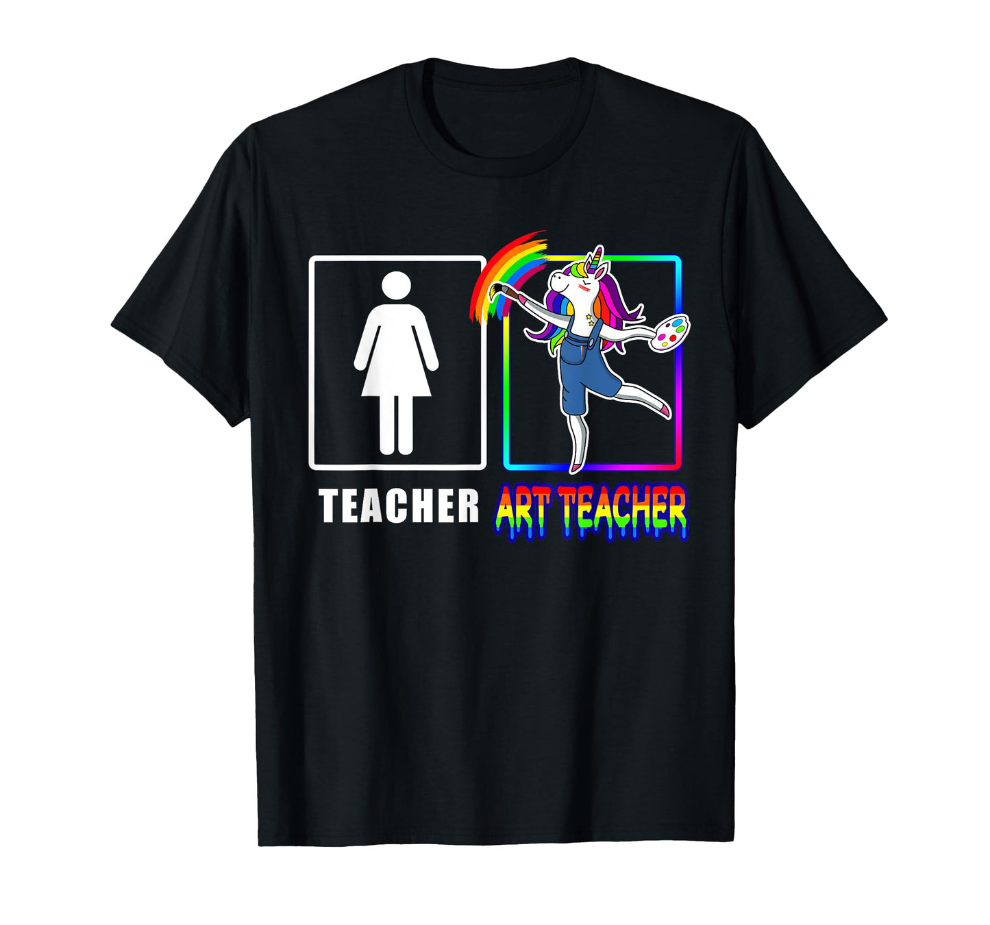Cute Art Teacher Magical Dabbing Unicorn Gift Funny Artist T-Shirt for Men Women Girls Kids
