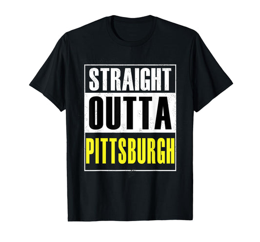 Straight Outta Pittsburgh Steel and City T-Shirt