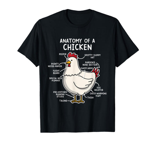 Anatomy of a Chicken Tee Country Farm Women Girl T-Shirt
