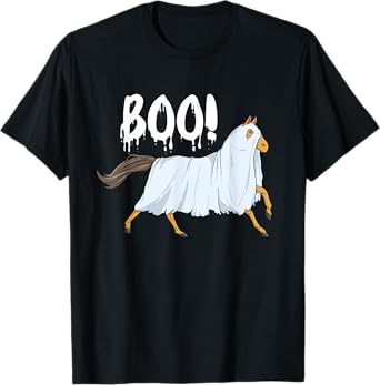 Boo - Halloween Horse Horses Horseback Riding Equestrian T-Shirt
