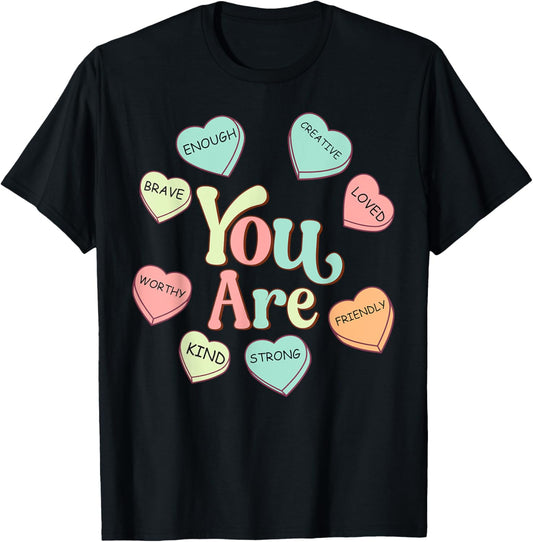 Retro Teacher Valentines Day You Are Cute Heart Cupid T-Shirt