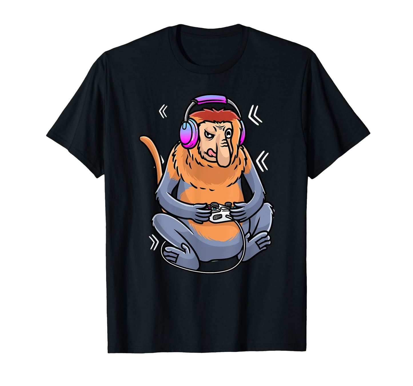 Proboscis Monkey Video Game Gaming Gamer Long-Nosed Monkey T-Shirt