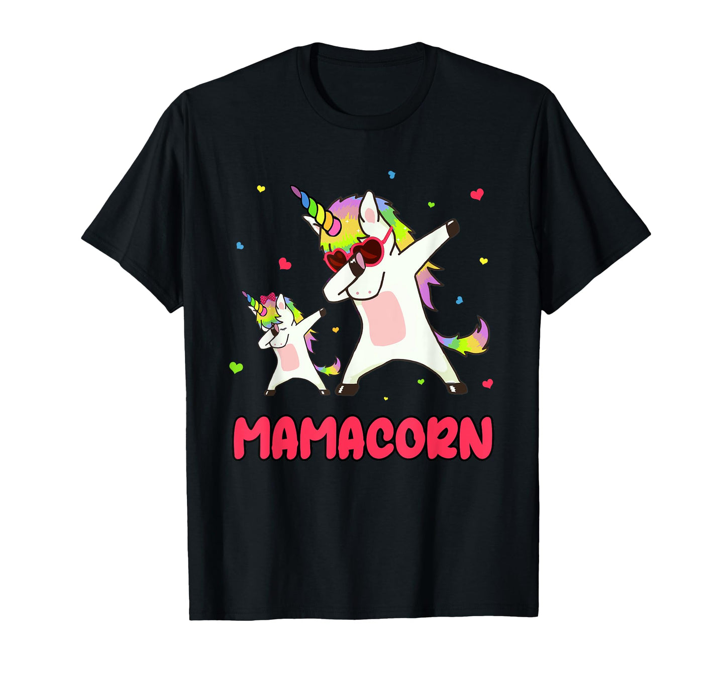 Mamacorn Dabbing Unicorn Mom Unicorn Girl Mommy Birthday T-Shirt