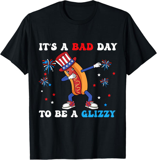 Funny Dabbing Glizzy 4th of July Bbq Humor T-shirt