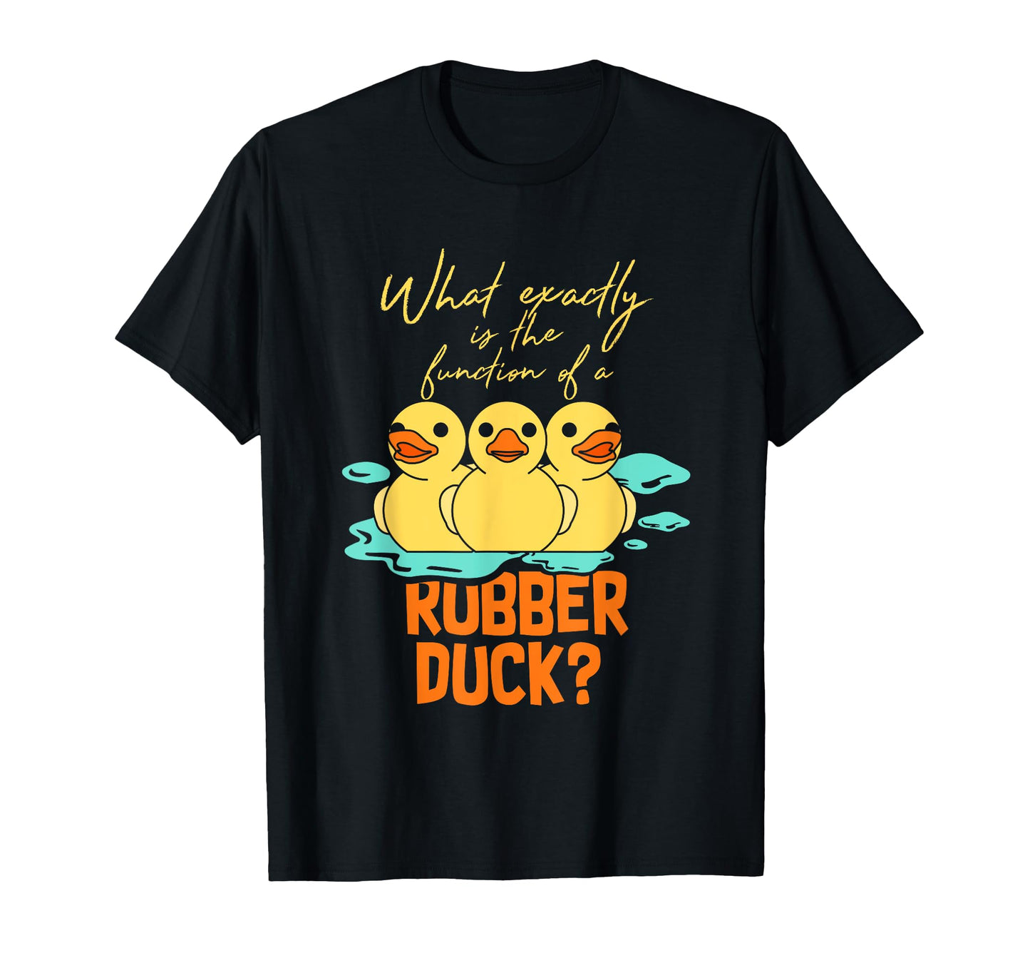 Rubber Duck Funny Animal Gift Idea Unisex-Kids T-Shirt Black Small Classic Fit Short Sleeve Crew Neck T Back All Seasons
