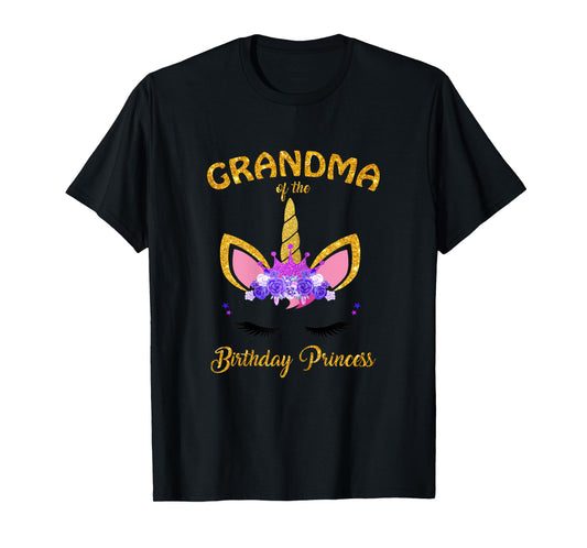 Unicorn Girl Grandma Of The Birthday Princess Grandmother T-Shirt