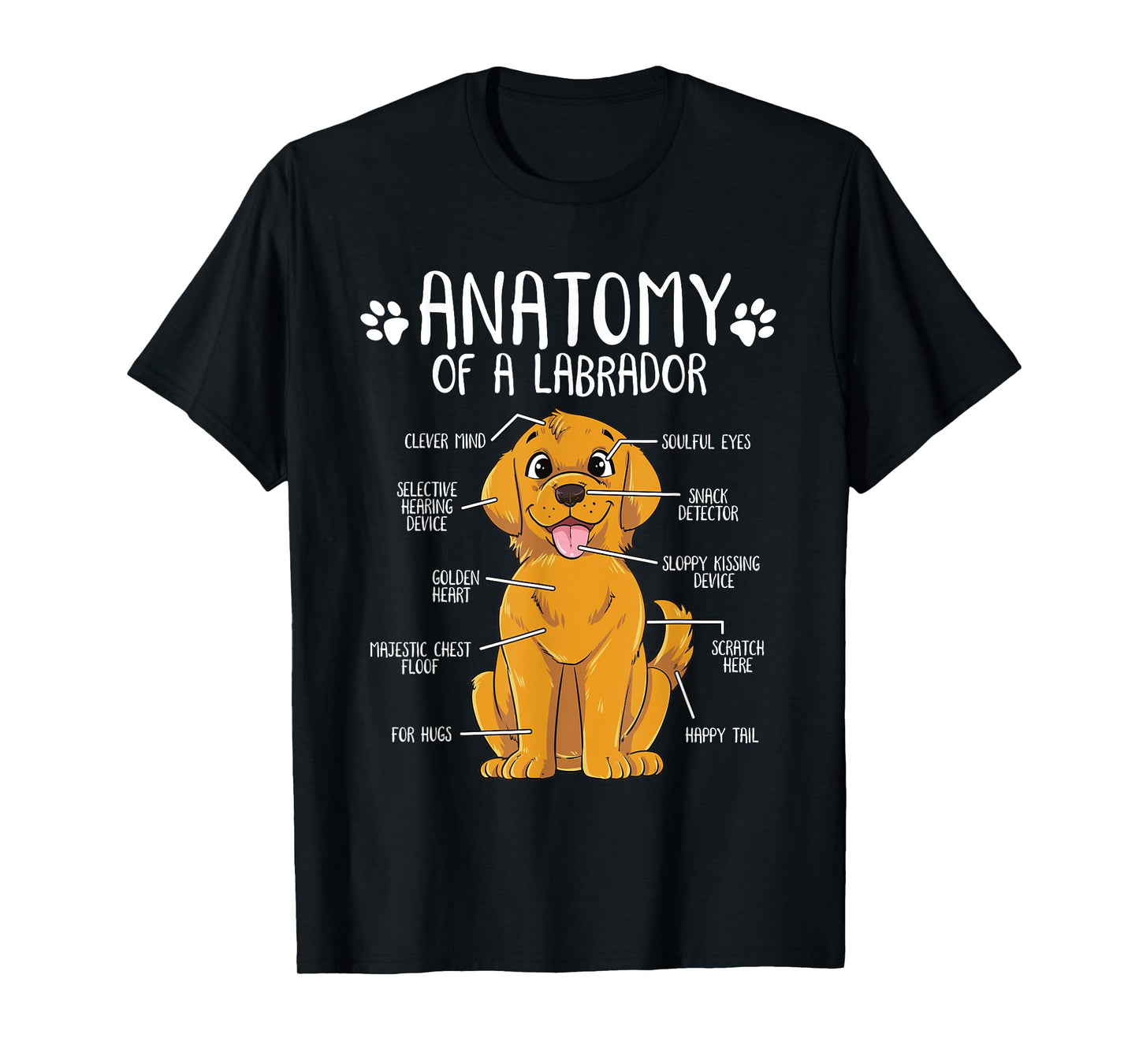 Funny Anatomy Labrador Retriever Lab Dog Lover Owner T-Shirt for Men Women Kids